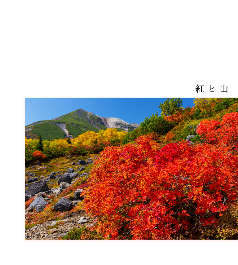紅と山